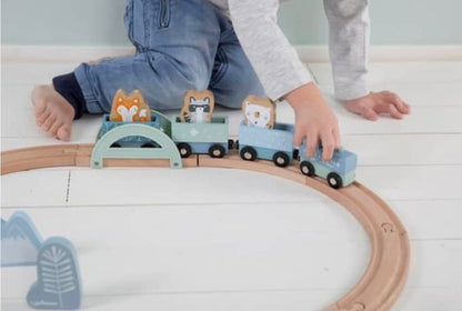 LITTLE DUTCH stazione ferroviaria legno blu