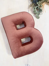 Carica l&#39;immagine nel visualizzatore di Gallery, CUSCINO IN VELLUTO ROSA ANTICO lettera B
