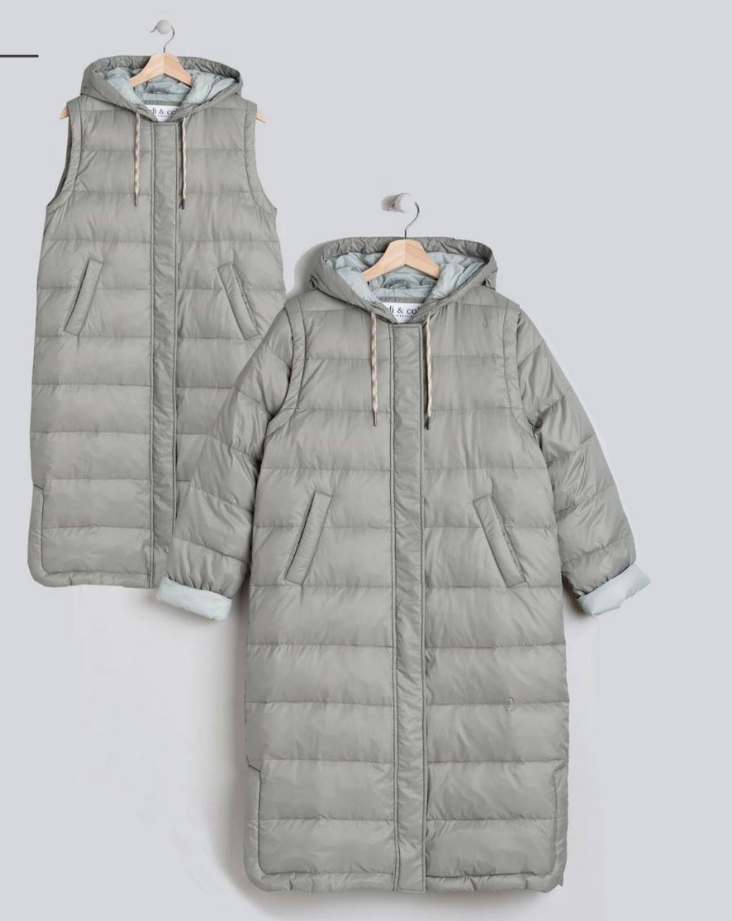 Indi & Cold piumino gilè donna colore verde salvia