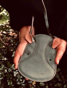 Borsetta in pelle forma ippopotamo