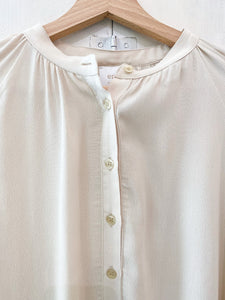 EMMA blusa donna in crepe di viscosa colore burro