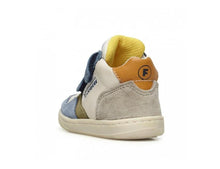 Carica l&#39;immagine nel visualizzatore di Gallery, FALCOTTO sneakers in pelle e suede azzurro e panna

