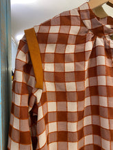 Carica l&#39;immagine nel visualizzatore di Gallery, MYMIKY camicia donna quadretto colore zucca sabbia
