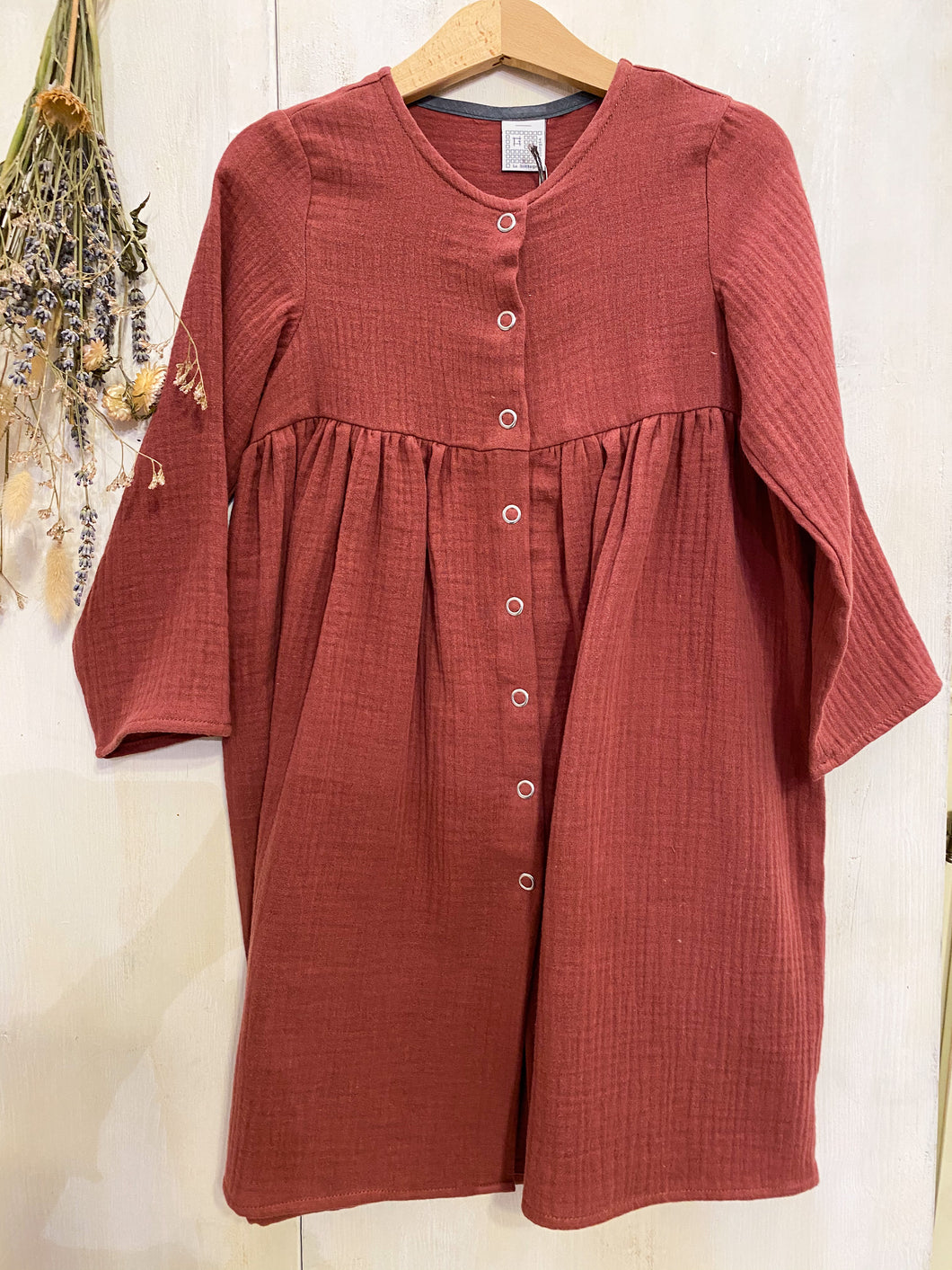 Bottega di Giorgia blazer bambina mussola cotone rosso