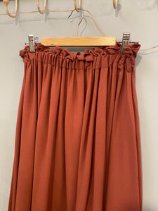 EMMA gonna lunga donna in crepon colore aragosta