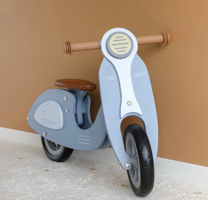LITTLE DUTCH scooter in legno azzurro pastello