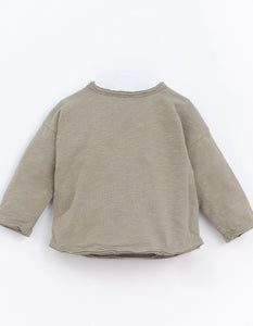 PLAY UP t-shirt bambino cotone colore verde salvia