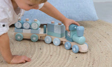 Carica l&#39;immagine nel visualizzatore di Gallery, LITTLE DUTCH Trenino in legno toni azzurri
