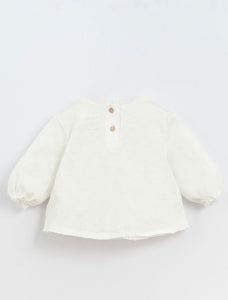 PLAY UP t-shirt bambina cotone colore bianco