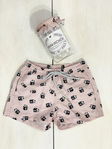 Wikini costume boxer uomo rosa con piccoli panda