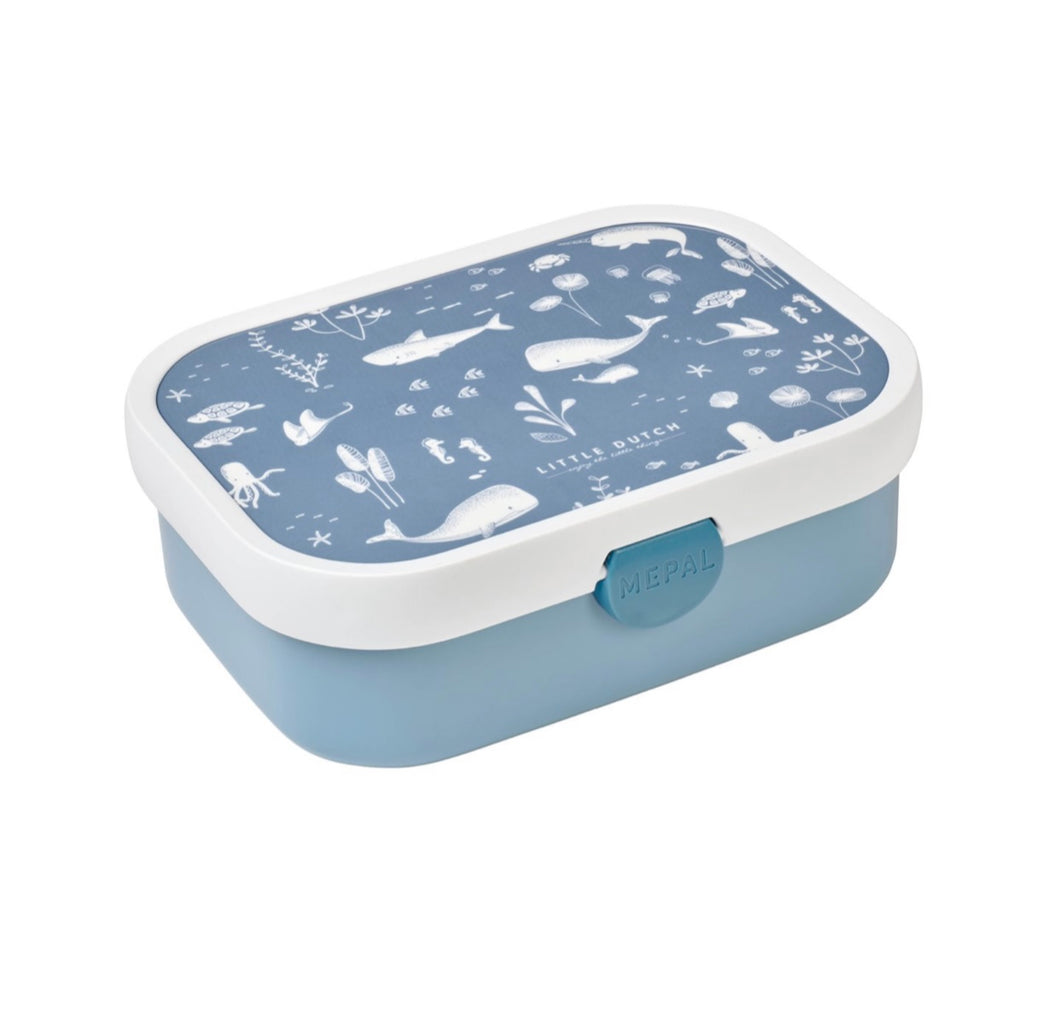 LITTLE DUTCH lunch box azzurro balene