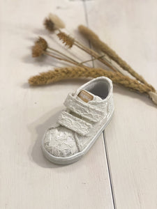 FALCOTTO sneakers bambina tessuto bianco