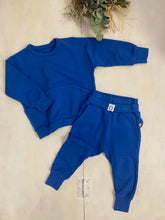 Carica l&#39;immagine nel visualizzatore di Gallery, BORNE LMT tuta bambino felpa cotone colore blu elettrico
