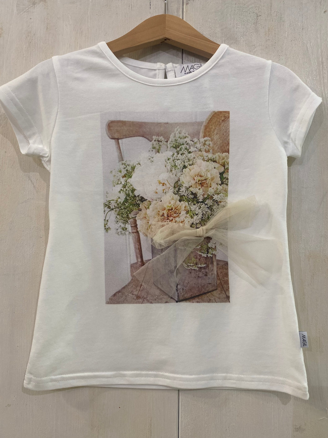 MAGIL t-shirt bambina cotone con stampa fiori