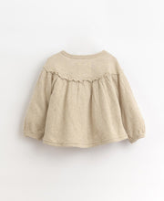 Carica l&#39;immagine nel visualizzatore di Gallery, PLAY UP cardigan bambina cotone e lino colore sabbia
