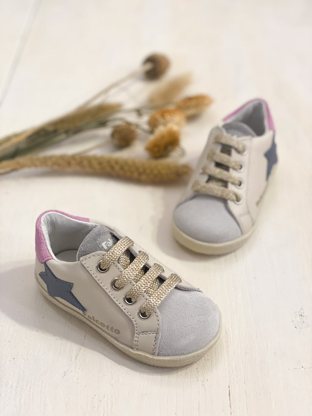 FALCOTTO sneakers bambina pelle e suede