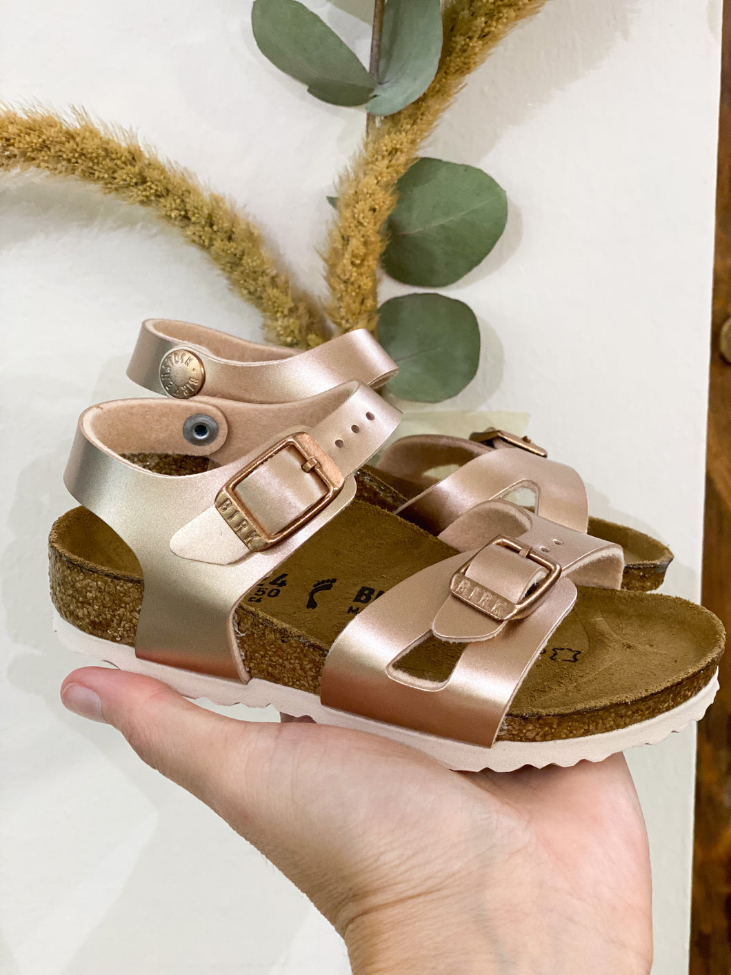 Birkenstock rosa metallico cheap