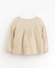 Carica l&#39;immagine nel visualizzatore di Gallery, PLAY UP cardigan bambina cotone e lino colore sabbia
