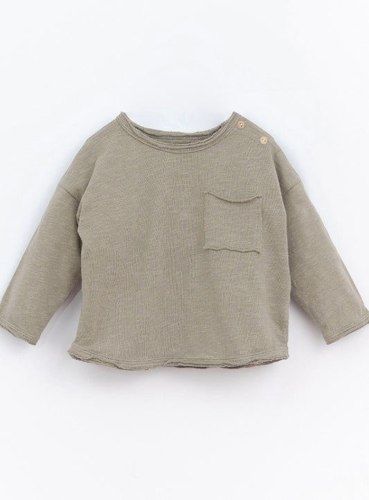 T-shirt cotone colore verde salvia