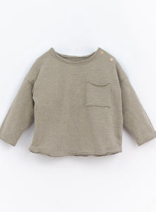 PLAY UP t-shirt bambino cotone colore verde salvia