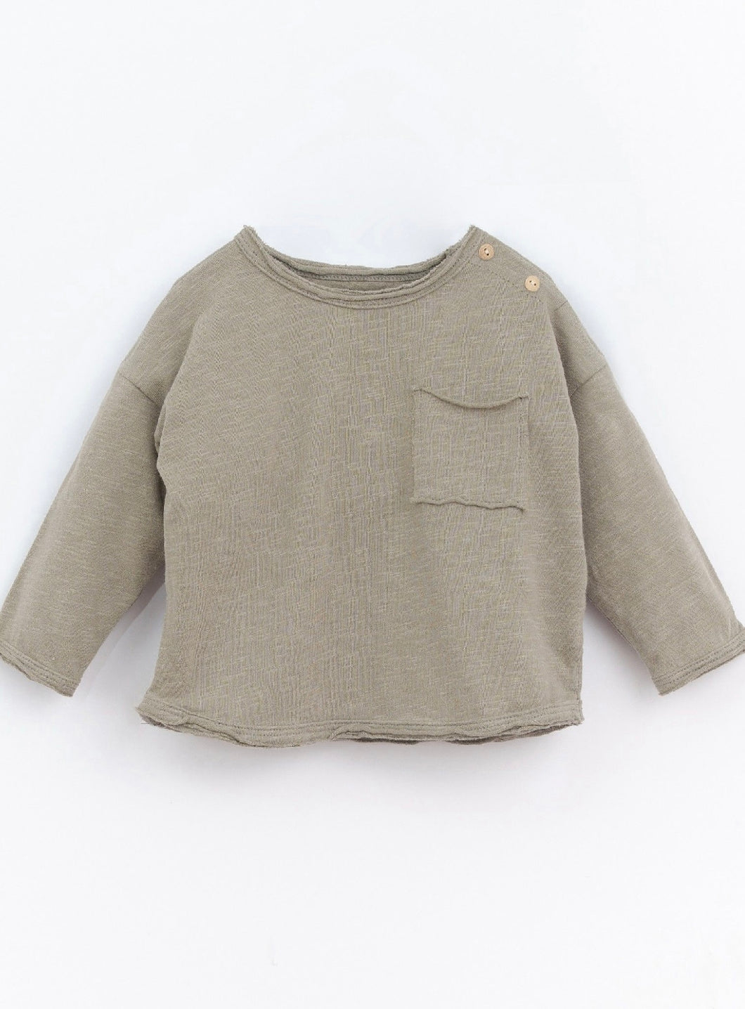 PLAY UP t-shirt bambino cotone colore verde salvia