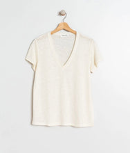 Carica l&#39;immagine nel visualizzatore di Gallery, INDI &amp; COLD T-shirt Donna in Lino colore bianco
